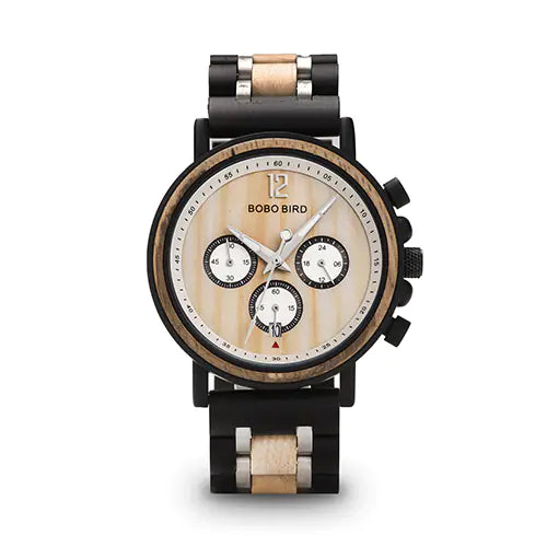 BOBO BIRD Wooden Quartz Watch with Miyota Movement