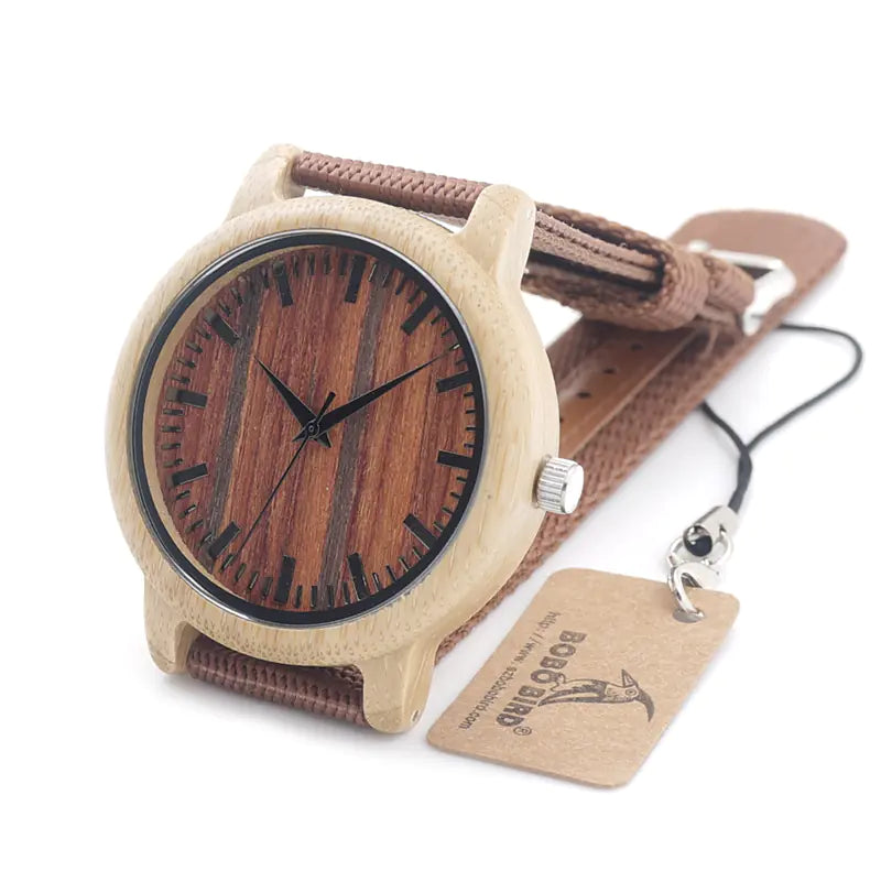 BOBO BIRD Bamboo Wood Watch with Japanese Movement