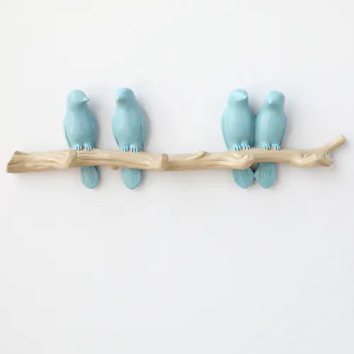 Creative Solid Color Resin Bird Wall Decor Hooks