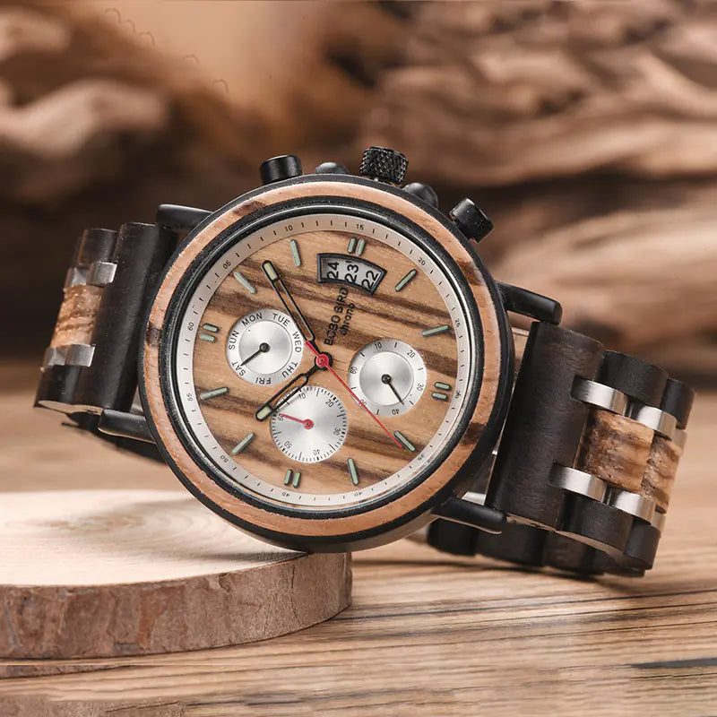 BOBO BIRD Wooden Quartz Watch with Miyota Movement