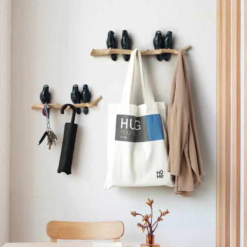 Creative Solid Color Resin Bird Wall Decor Hooks