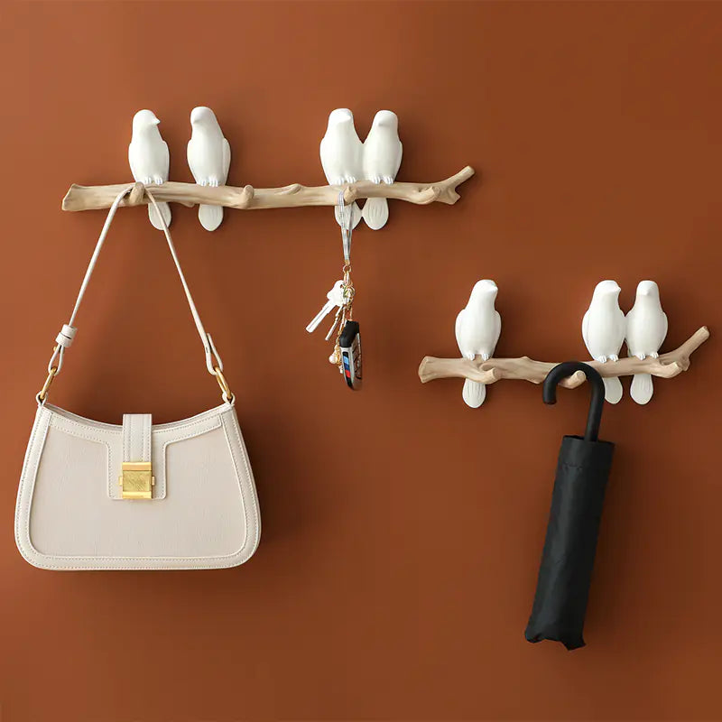 Creative Solid Color Resin Bird Wall Decor Hooks