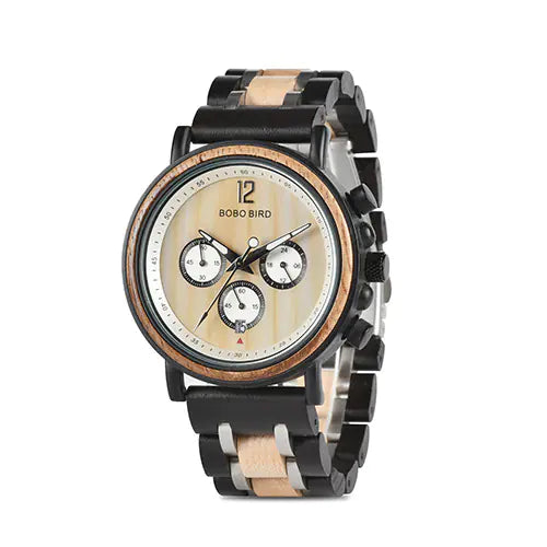 BOBO BIRD Wooden Quartz Watch with Miyota Movement