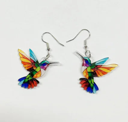 Colorful Bird Earring Set
