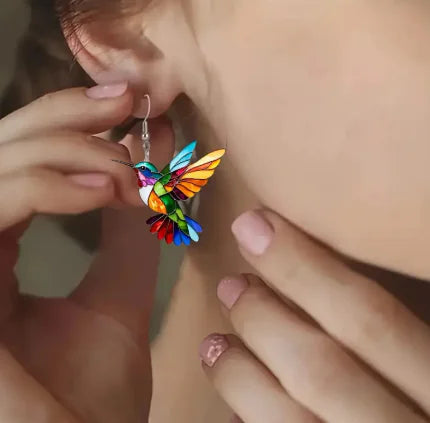 Colorful Bird Earring Set