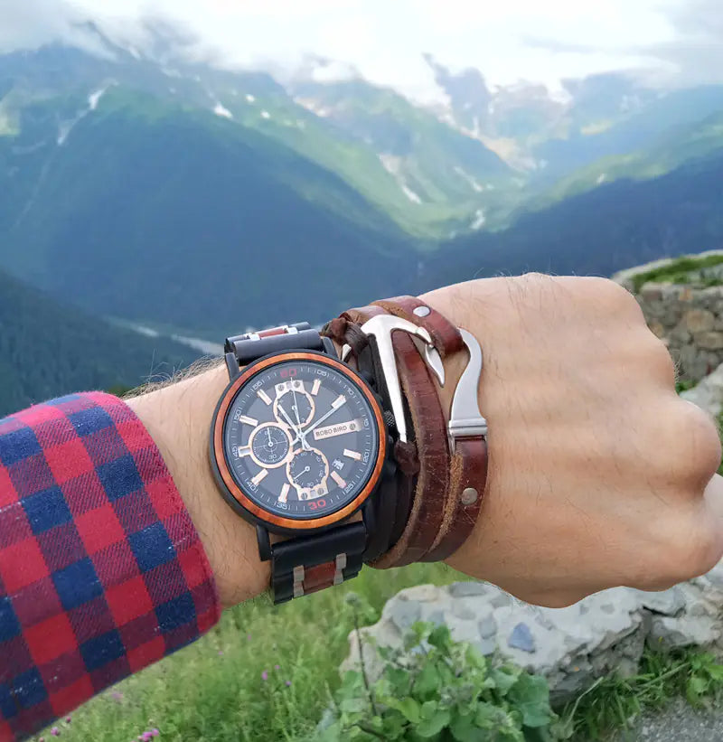 BOBO BIRD Wooden Quartz Watch with Miyota Movement